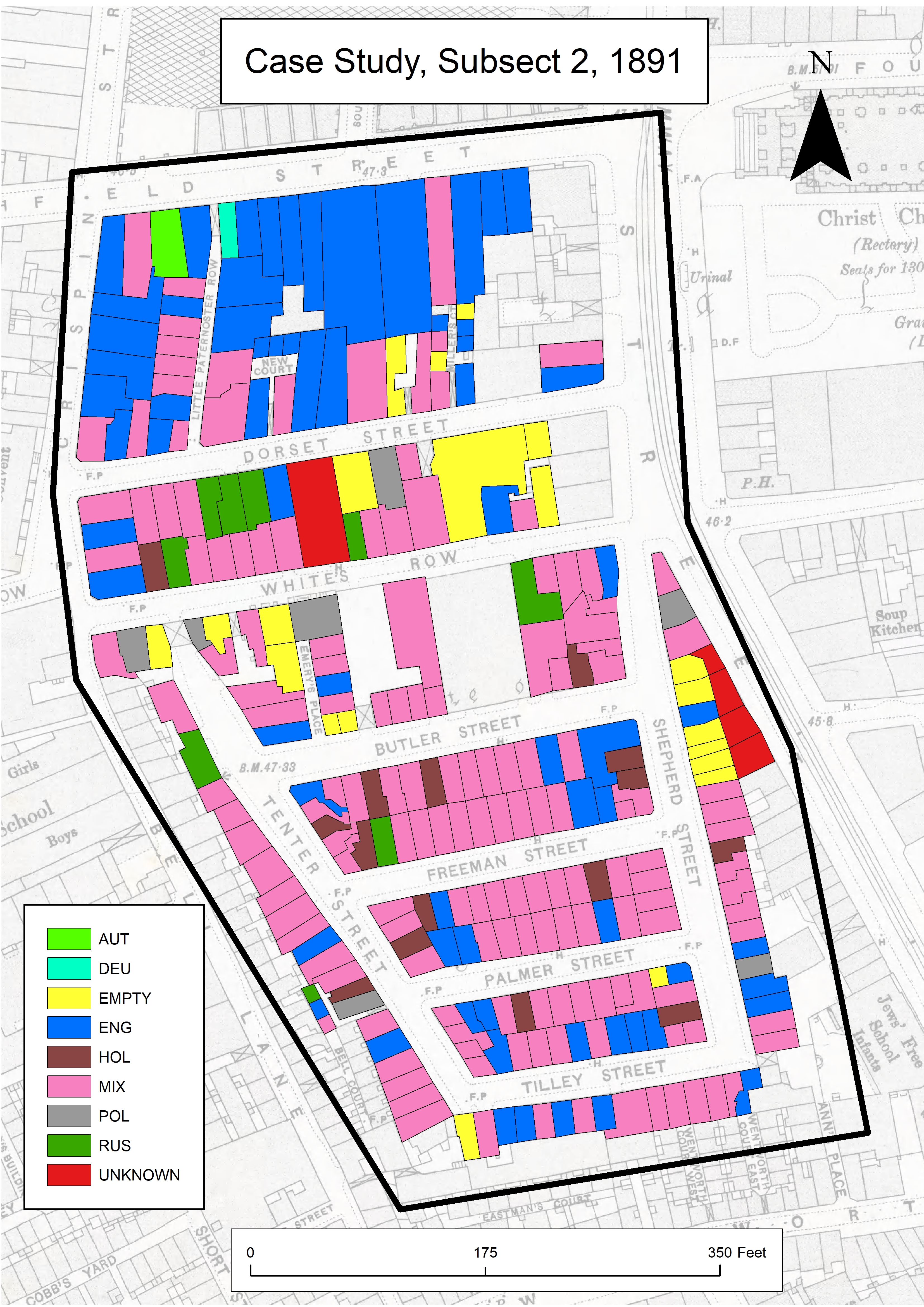 A map of subsect two in the year eighteen hundred and ninety-one