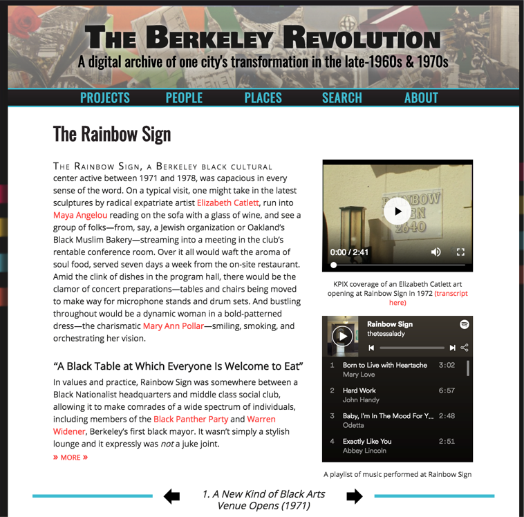 Screenshot of the homepage of the Rainbow Sign project.