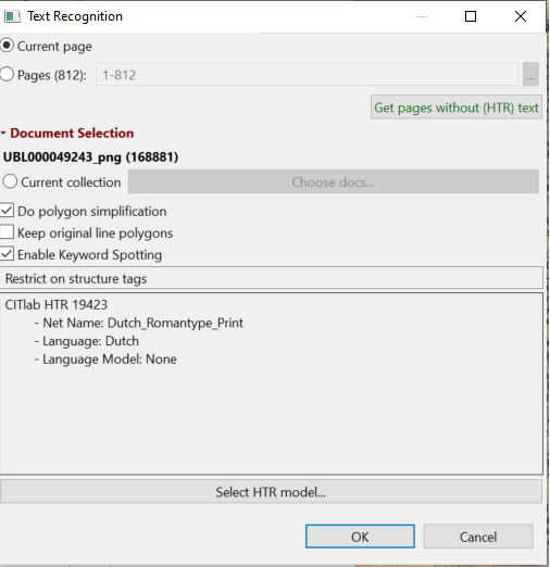 Model results, showing the model.