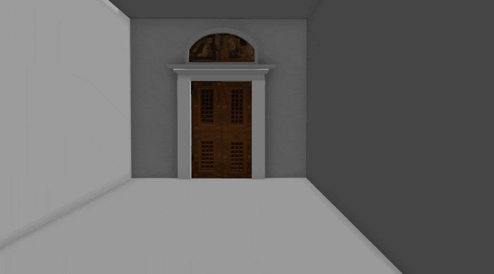 Dynamic digial model of Lippi's Annunciation.